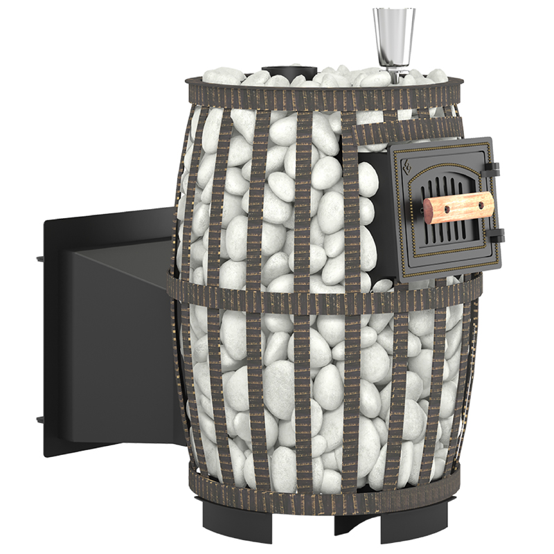 Печь для бани Везувий Легенда Русский пар Ковка 18 Панорама \М\ (миниатюра)